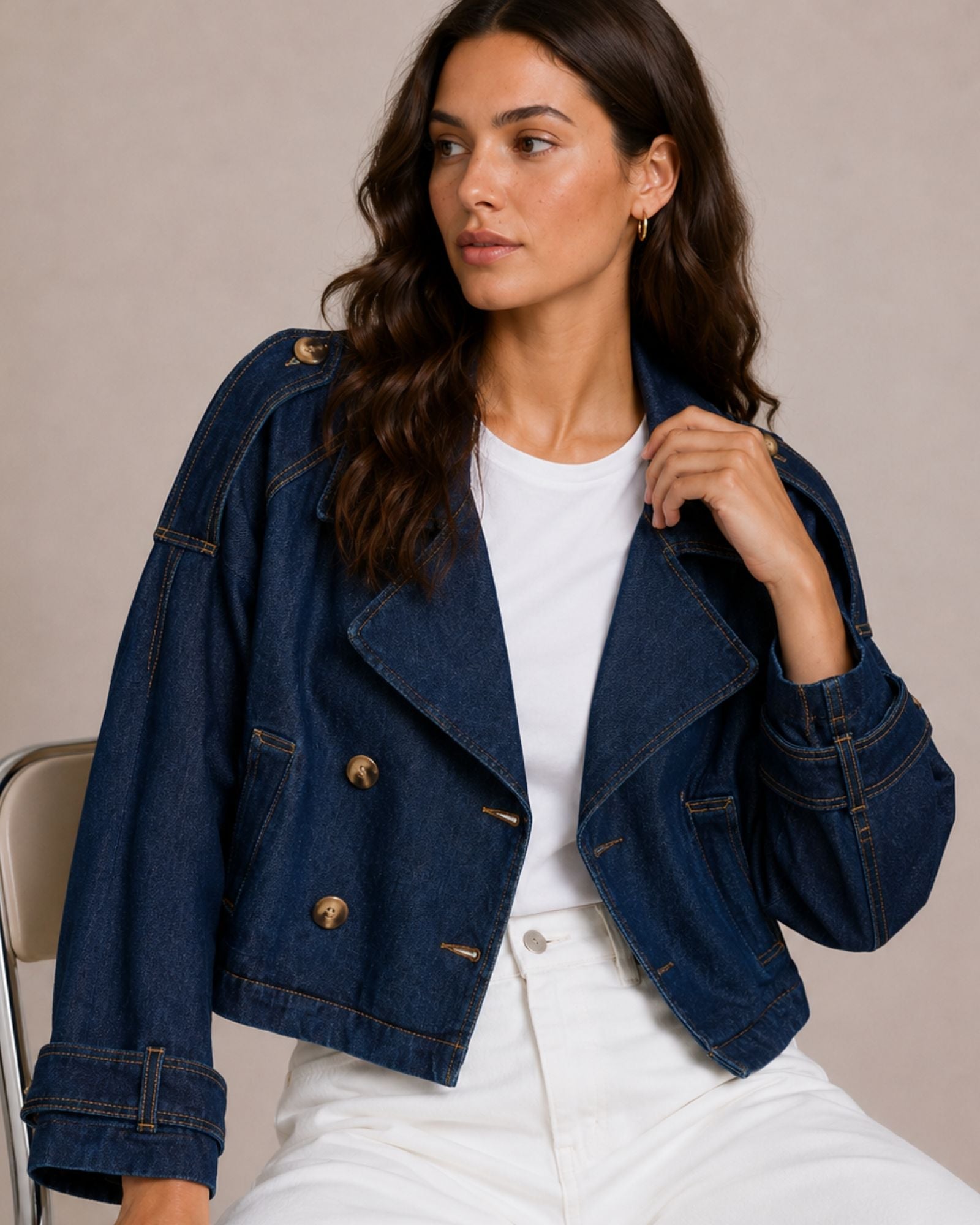 VMLELOU CROPPED DENIM JACKET